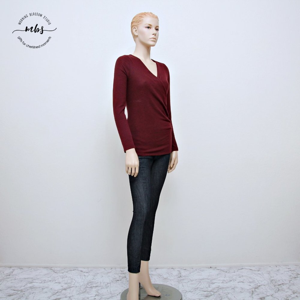 NWT Korye V Neck Surplice Lightweight Sweater